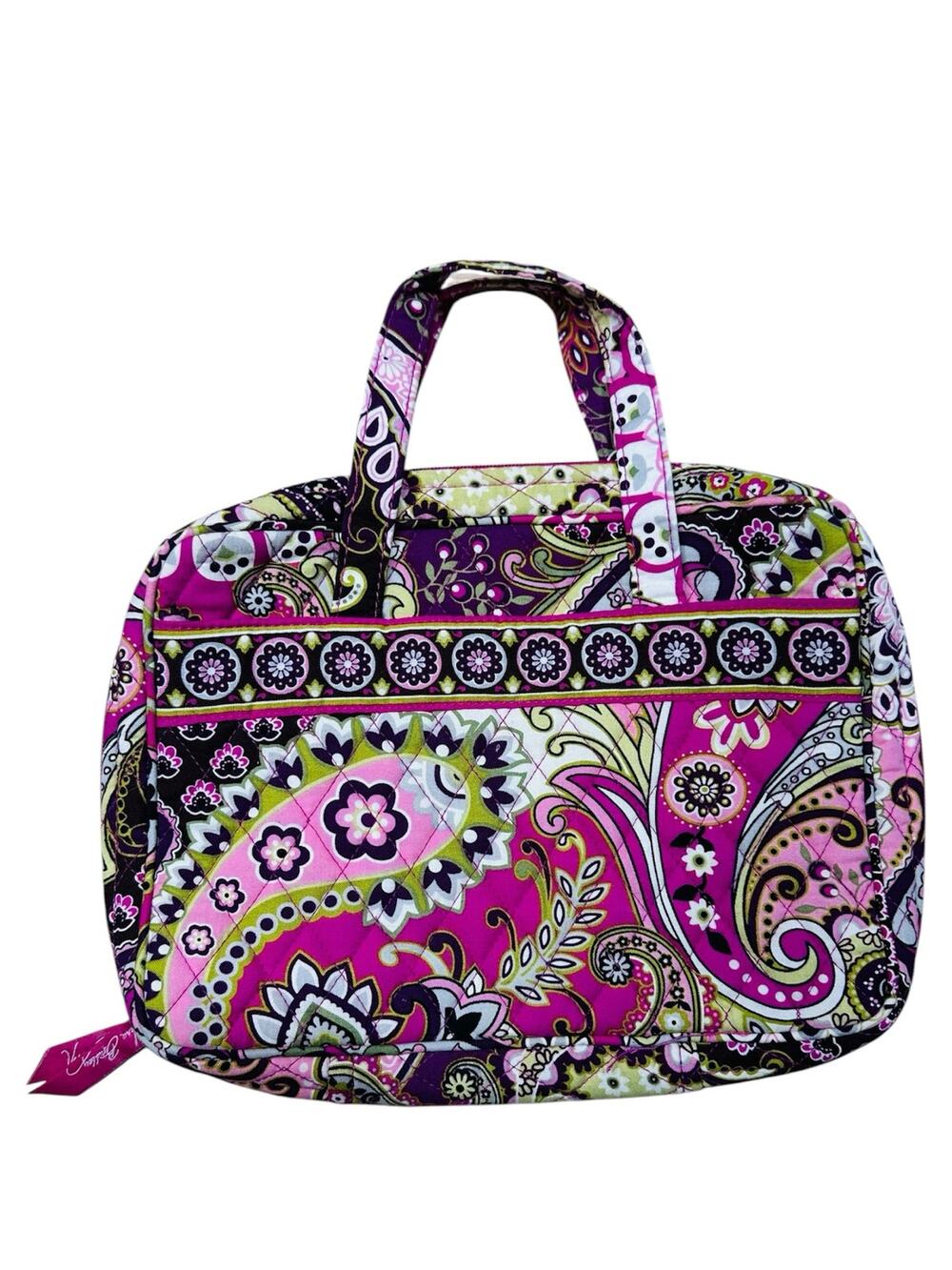 Vera Bradley Verry Berry Paisley Pink Retired Pattern Toiletries Bag